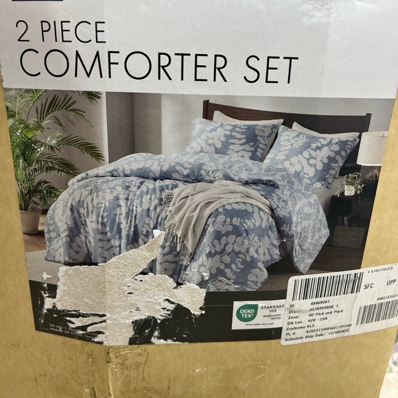 Twin comforter aria floral print reversible - Picture 12 of 13